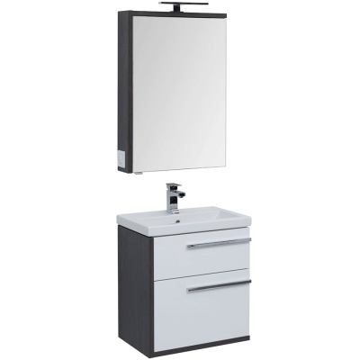 Комплект мебели для ванной Aquanet Фостер 60 209032 подвесной Белый Эвкалипт мистери