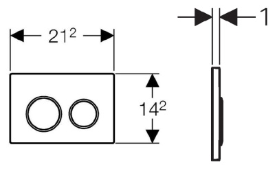 Клавиша смыва Geberit Omega 20 115.085.KH.1 Глянцевый хром