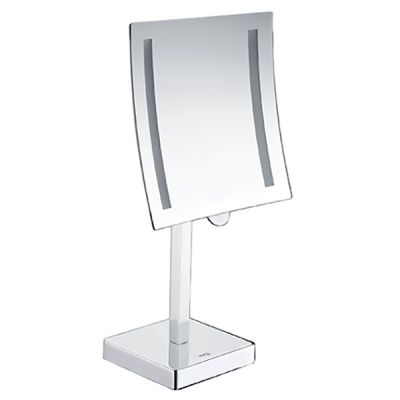 Косметическое зеркало WasserKRAFT K-1007 с увеличением и подсветкой LED Хром