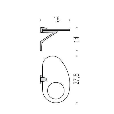 Мыльница Colombo Design Khala В1803.000 Белый, Хром
