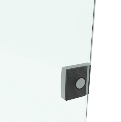 Душевой уголок Black&White Stellar Wind S701-1000x1000 радиальный профиль Серебристый хром стекло прозрачное