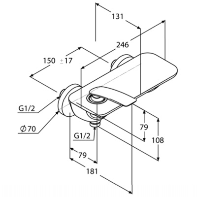 Смеситель для душа Kludi Balance 527109175 Белый Хром
