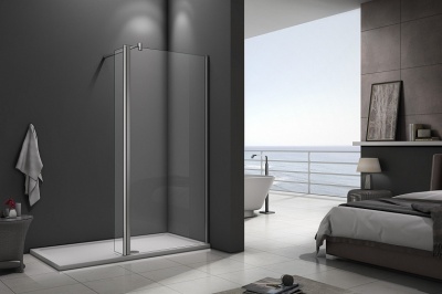 Душевая перегородка Good Door Walk In SP2-100-C-CH 100x28 профиль Хром стекло прозрачное