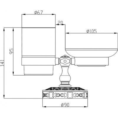 Мыльница и подстаканник ZorG BR AZR 22 BR Бронза