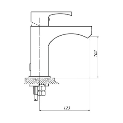 Смеситель для раковины GPD Fuego MLB105 Хром