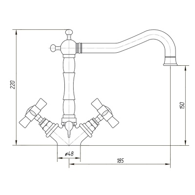 Смеситель для раковины Migliore Princeton ML.PRN-834 Хром