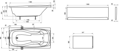 Акриловая ванна Ravak XXL 190x95 без антискользящего покрытия