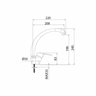 Смеситель для кухни Milardo Meal M05SB0JM05 Хром