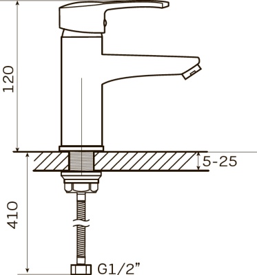 Смеситель для раковины Zerix PUD1 045 ZX0193 Хром