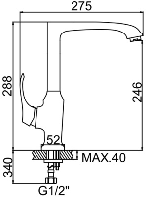 Смеситель для кухни Zerix LR4042C ZX2210 Бронза