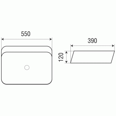 Раковина-чаша WeltWasser Elbach 2243 55 10000003831 Белый глянец