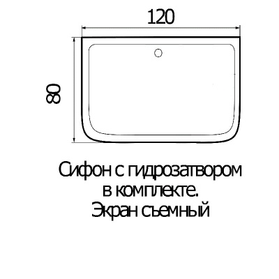 Акриловый поддон для душа River Sena 120x80x26 Белый