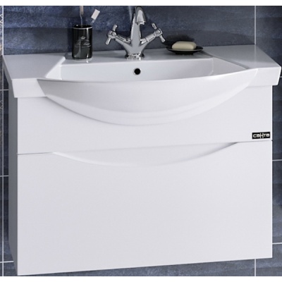 Тумба с раковиной СанТа Сатурн 75 700223 подвесная Белая