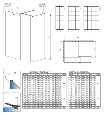 Душевая перегородка Radaway Modo New II Factory Walk-in 80 профиль Черный стекло прозрачное Душевая перегородка Radaway Modo New II Factory Walk-in 80 профиль Черный стекло прозрачное
