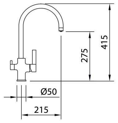 Смеситель для кухни Clever Square 60151 Хром
