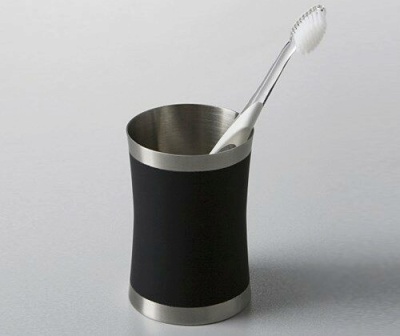 Стакан для зубных щеток WasserKRAFT Wern K-7528 Хром Черный