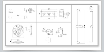 Душевая система D&K Goethe Hessen DA1385641 Хром