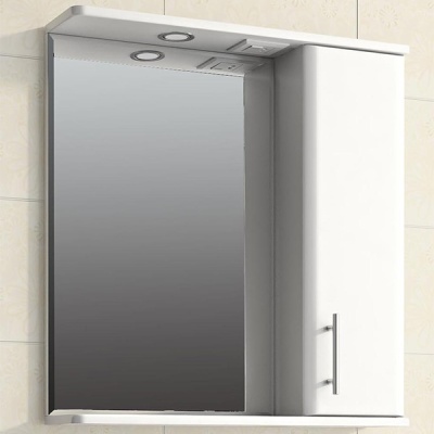 Зеркало со шкафом Vigo Vito 65 R с подсветкой Белое Зеркало со шкафом Vigo Vito 65 R с подсветкой Белое