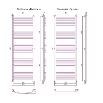 Водяной полотенцесушитель Сунержа Богема+ 1900х600 Хром