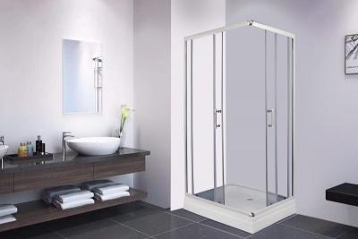 Душевой уголок Parly QZ71S 100х195 профиль Полированный алюминиевый стекло тонированное