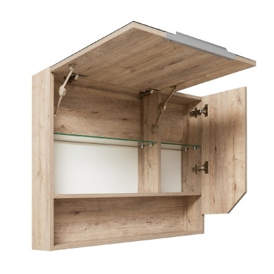 Зеркальный шкаф Runo Родос 85 правый Дуб Кантри