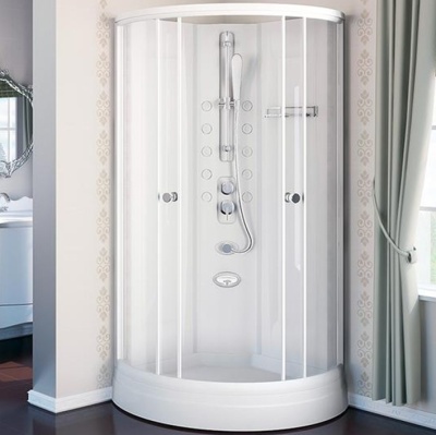 Душевая кабина Radomir Паола 2 103x103 1-05-1-0-0-0580 профиль Белый стекло прозрачное