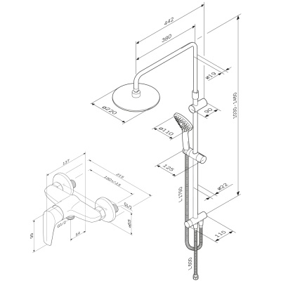 Душевая система AM.PM F4088934 Хром
