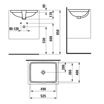 Раковина Laufen Pro S 53 8.1196.1 Белая