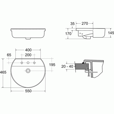 Раковина Ideal Standard Connect 55 E792301 Белая