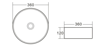 Раковина-чаша BelBagno 36 BB1357 Белая