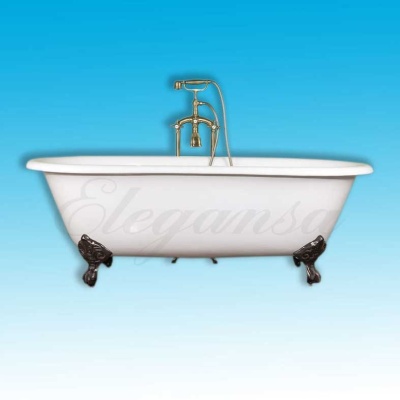 Чугунная ванна Elegansa Gretta 170x75 ножки Хром