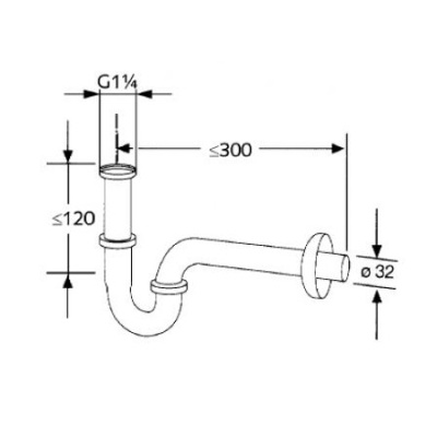 Сифон для раковины Kludi 1026505-00 Хром