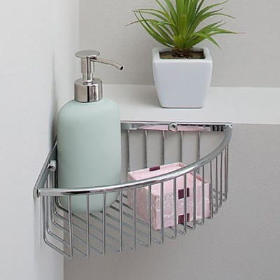 Угловая полка Aquanet 8163 Хром