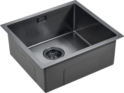 Кухонная мойка Paulmark Weser 48 PM804844-GM Вороненая сталь