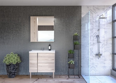 Тумба под раковину Акватон Стоун 80 подвесная 1A228201SXC80 Грецкий орех