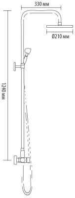 Душевая система Bronze de Luxe Windsor 10118/1 F Цветок