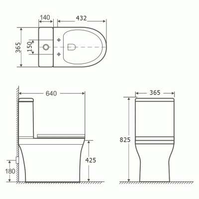 Унитаз компакт Aquanet Logic-C Rimless 240210 без бачка с сиденьем Микролифт