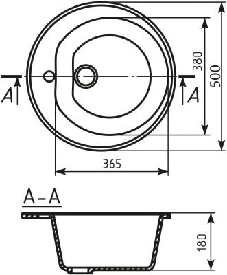 Кухонная мойка Mixline ML-GM11-308 525070 Черная
