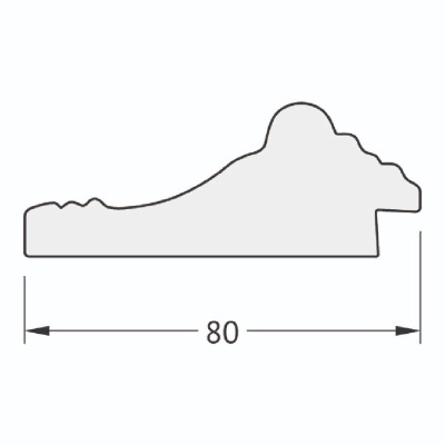 Зеркало Evoform Exclusive 75х55 Старый гипс