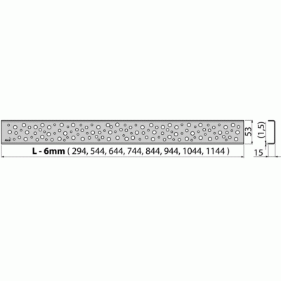 Решетка для лотка Alcaplast BUBLE-1150L Хром глянцевый Решетка для лотка Alcaplast BUBLE-1150L Хром глянцевый