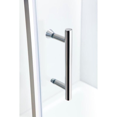 Душевой уголок Black&White Stellar Wind S108-800х1200 прямоугольный профиль Серебристый хром стекло прозрачное