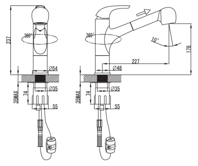 Смеситель для кухни Iddis Kitchen K01SBP0i05 Хром Смеситель для кухни Iddis Kitchen K01SBP0i05 Хром