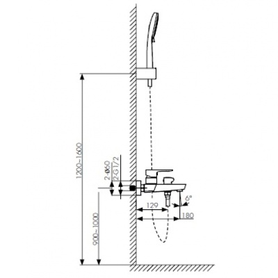 Смеситель для ванны Kaiser Sofia 04022 Хром