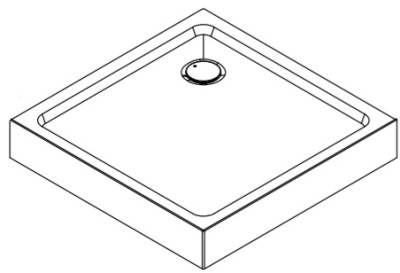 Душевой поддон Alvaro Banos Plato de Toledo C90 90x90x15 Белый