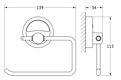 Держатель туалетной бумаги FBS Ellea 056 Хром