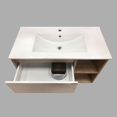 Тумба с раковиной Comforty Гамбург 90 4142225 подвесная Дуб сонома