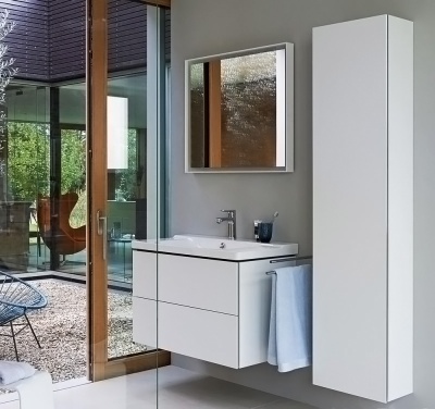 Тумба под раковину Duravit L-Cube 102 LC624204747 подвесная Голубой камень глянец