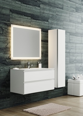 Тумба с раковиной SanVit Авеню-2 90 kavenu290 в цвете Ral подвесная Белый глянец