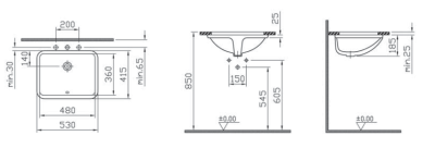 Раковина Vitra S 50 5339B003-0012 Белая