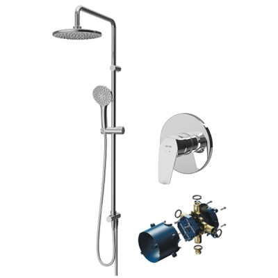 Душевая система AM.PM Gem F100100+F9075000+F0600E00+F0790000 Хром